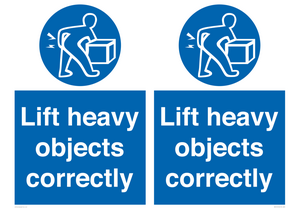 Lift heavy objects correctly